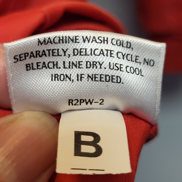 Eileen Fisher Red Utility Jacket Water-Resistant Stowaway Hood  Design - Size XS - Picture 7 of 7